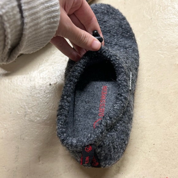 Giesswein Vent Slippers Charcoal Gray Wool Unisex EU 37 US 6.5 - Picture 3 of 4